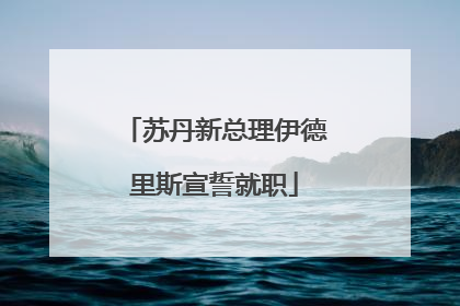 苏丹新总理伊德里斯宣誓就职