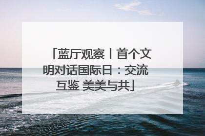蓝厅观察丨首个文明对话国际日：交流互鉴 美美与共