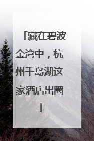 藏在碧波金湾中，杭州千岛湖这家酒店出圈