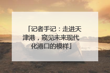 记者手记：走进天津港，窥见未来现代化港口的模样