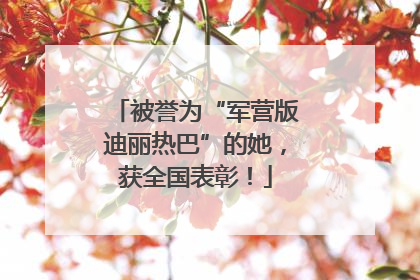 被誉为“军营版迪丽热巴”的她，获全国表彰！