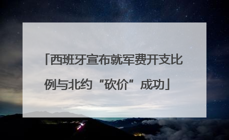 西班牙宣布就军费开支比例与北约“砍价”成功