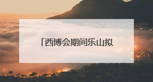 西博会期间乐山拟签约项目22个，总金额超550亿元