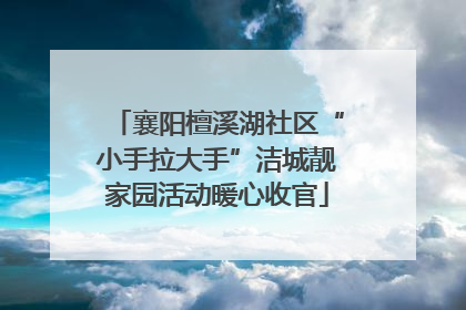 襄阳檀溪湖社区“小手拉大手”洁城靓家园活动暖心收官