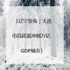 辽宁发布｜大连市高质量冲刺万亿GDP城市