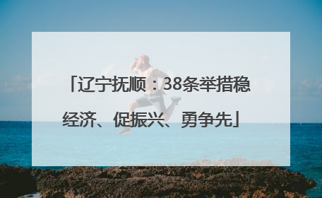 辽宁抚顺：38条举措稳经济、促振兴、勇争先