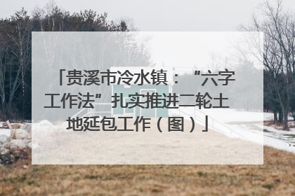 贵溪市冷水镇：“六字工作法”扎实推进二轮土地延包工作（图）