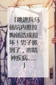 跳进兵马俑坑内推拉陶俑造成损坏！男子抓到了，患精神疾病……