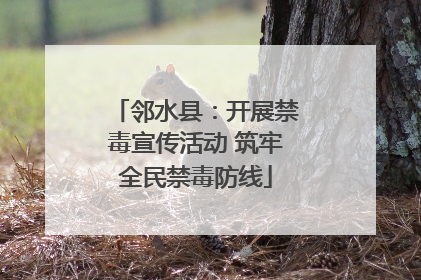 邻水县：开展禁毒宣传活动 筑牢全民禁毒防线