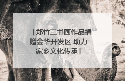 郑竹三书画作品捐赠金华开发区 助力家乡文化传承
