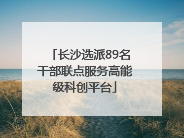 长沙选派89名干部联点服务高能级科创平台
