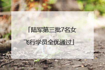 陆军第三批7名女飞行学员全优通过