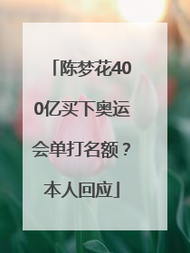 陈梦花400亿买下奥运会单打名额？本人回应