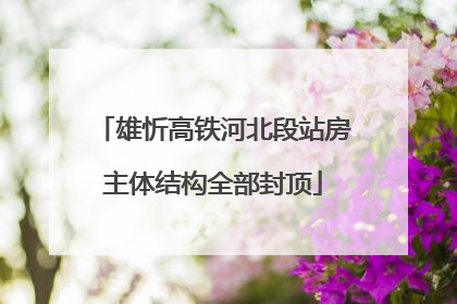 雄忻高铁河北段站房主体结构全部封顶
