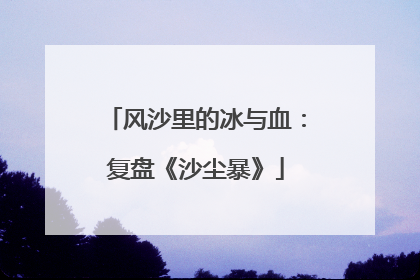 风沙里的冰与血：复盘《沙尘暴》