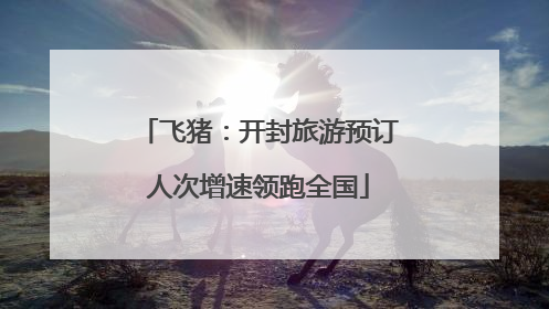 飞猪：开封旅游预订人次增速领跑全国