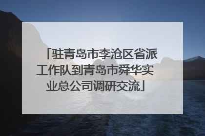 驻青岛市李沧区省派工作队到青岛市舜华实业总公司调研交流
