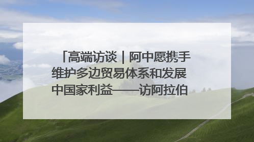 高端访谈｜阿中愿携手维护多边贸易体系和发展中国家利益——访阿拉伯议会议长亚马希