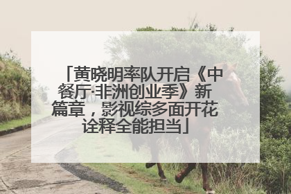 黄晓明率队开启《中餐厅·非洲创业季》新篇章，影视综多面开花诠释全能担当