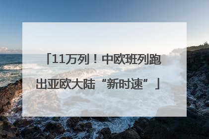 11万列！中欧班列跑出亚欧大陆“新时速”
