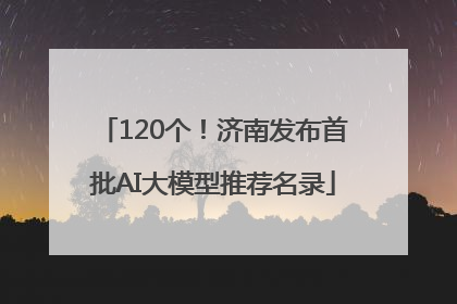 120个！济南发布首批AI大模型推荐名录
