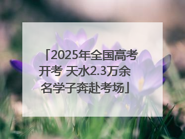 2025年全国高考开考 天水2.3万余名学子奔赴考场