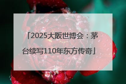 2025大阪世博会：茅台续写110年东方传奇