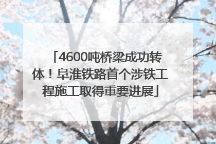 4600吨桥梁成功转体！阜淮铁路首个涉铁工程施工取得重要进展