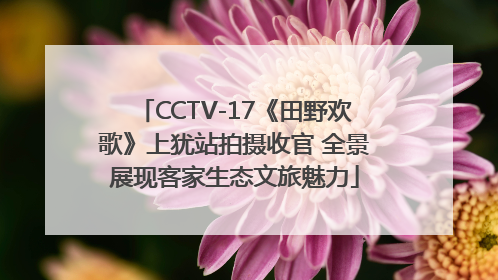CCTV-17《田野欢歌》上犹站拍摄收官 全景展现客家生态文旅魅力