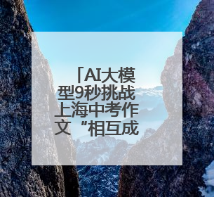 AI大模型9秒挑战上海中考作文“相互成全”，你打几分？