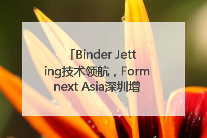 Binder Jetting技术领航，Formnext Asia深圳增材展解锁产业新动能
